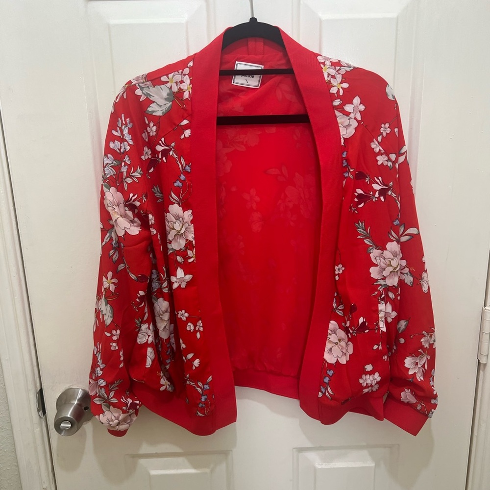 Red floral jacket/blazer